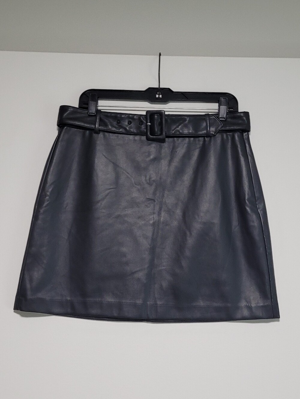 Loft Edgy, Sleek, Modern Black Faux Leather Short Skirt